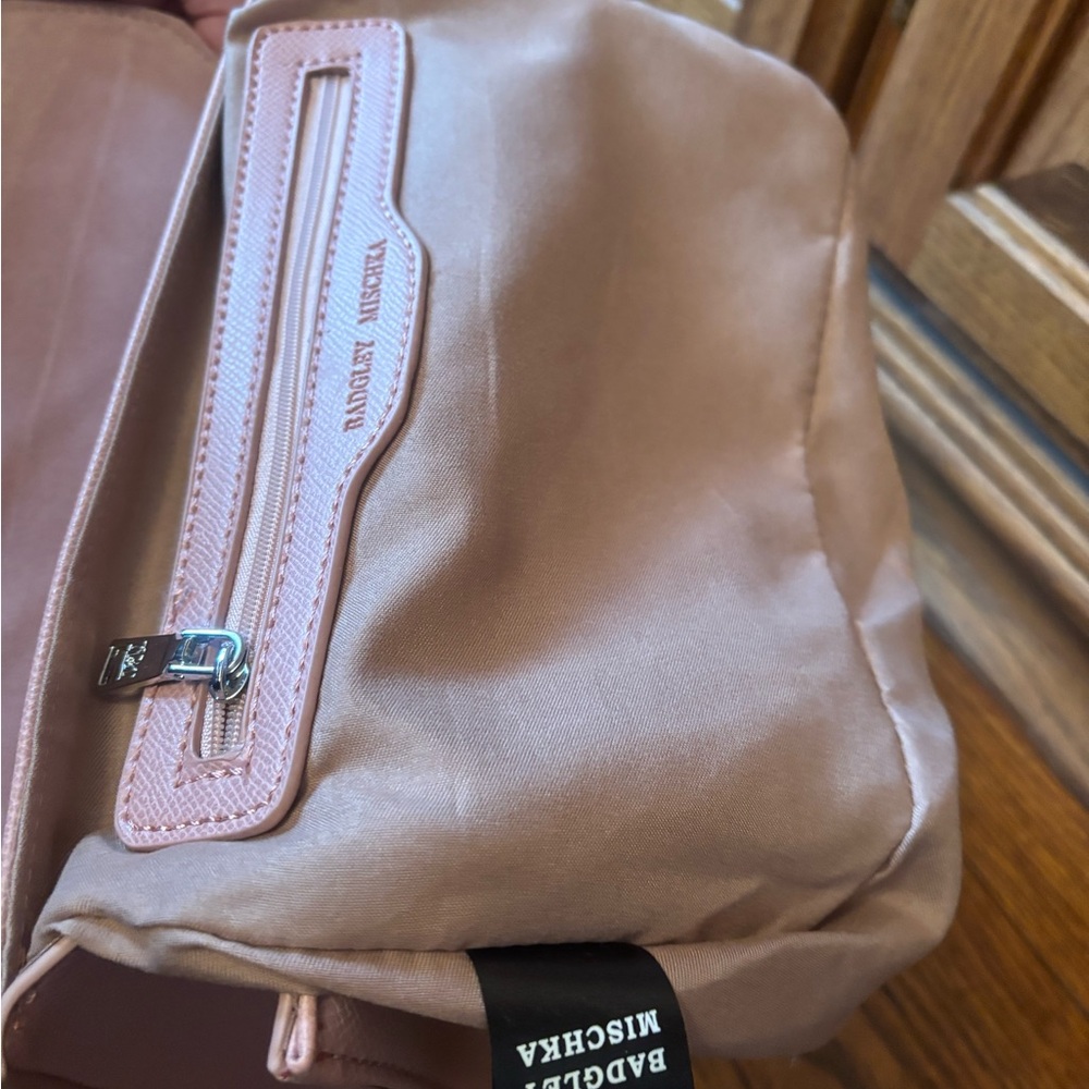 NWT Badgley Mischka Pink Crossbody Bag with Silver Hardware - Picture 5 of 7